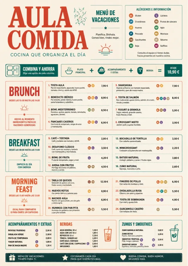 School Canteen holiday-menu menu template preview