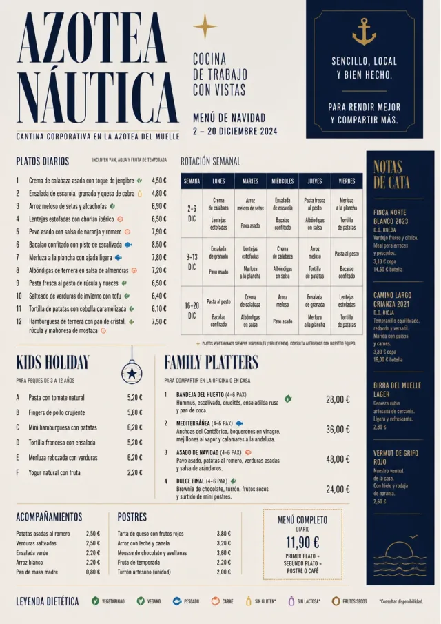 Corporate Canteen holiday-menu menu template preview