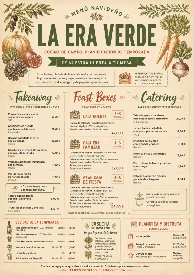 Seasonal Farm Box holiday-menu menu template preview