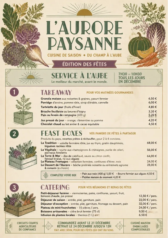 Seasonal Farm Box holiday-menu menu template preview