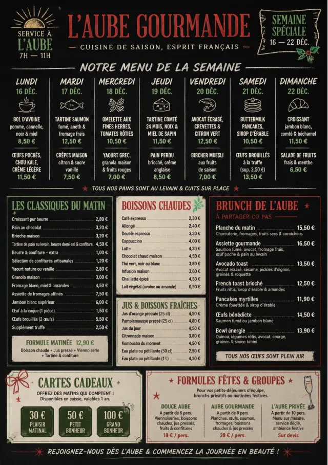 Chalkboard Specials Week holiday-menu menu template preview