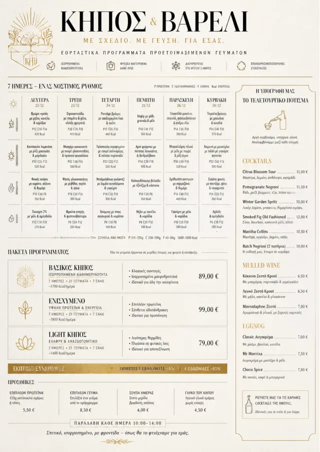 Meal Prep Box holiday-menu menu template preview
