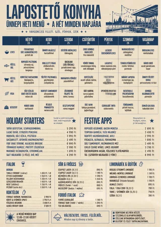 Weekly Grid holiday-menu menu template preview
