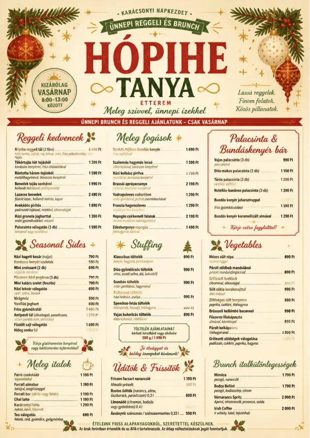 Holiday Festive holiday-menu menu template preview