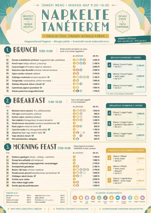 School Canteen holiday-menu menu template preview