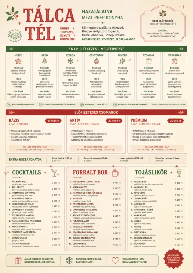 Meal Prep Box holiday-menu menu template preview