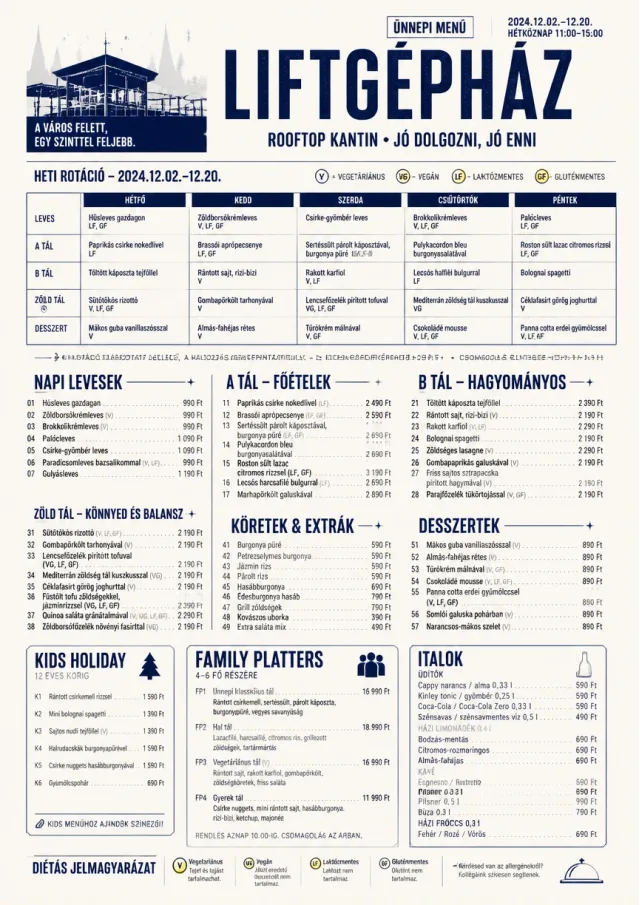Corporate Canteen holiday-menu menu template preview