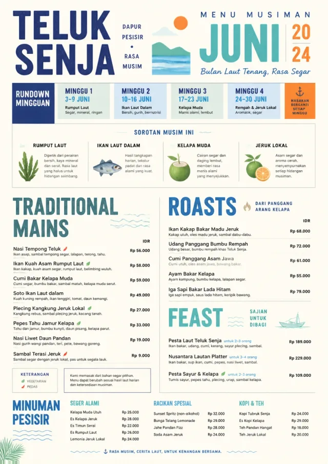 Monthly Seasonal holiday-menu menu template preview