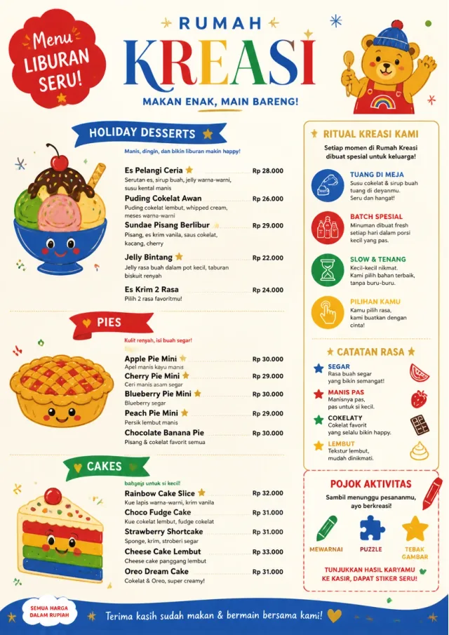 Kids Playful holiday-menu menu template preview