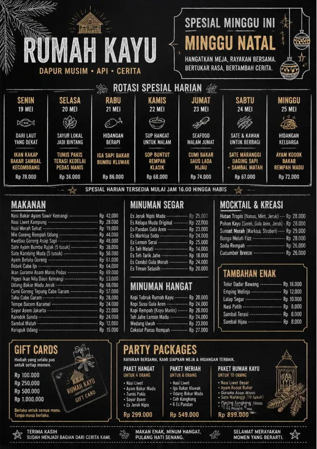 Chalkboard Specials Week holiday-menu menu template preview