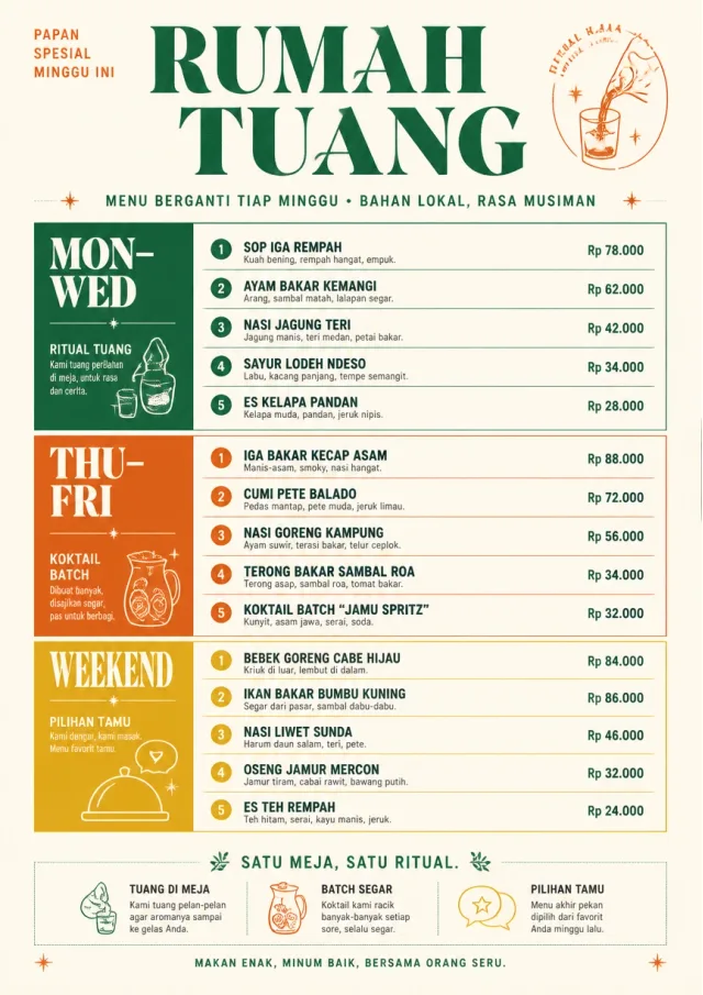 Weekly Board Clean holiday-menu menu template preview