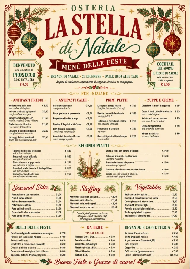 Holiday Festive holiday-menu menu template preview