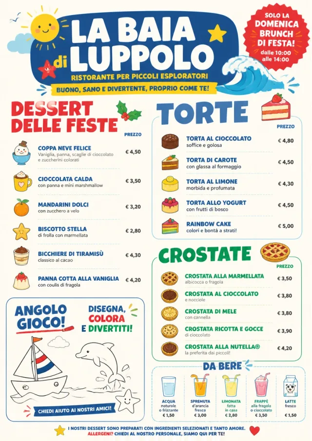 Kids Playful holiday-menu menu template preview
