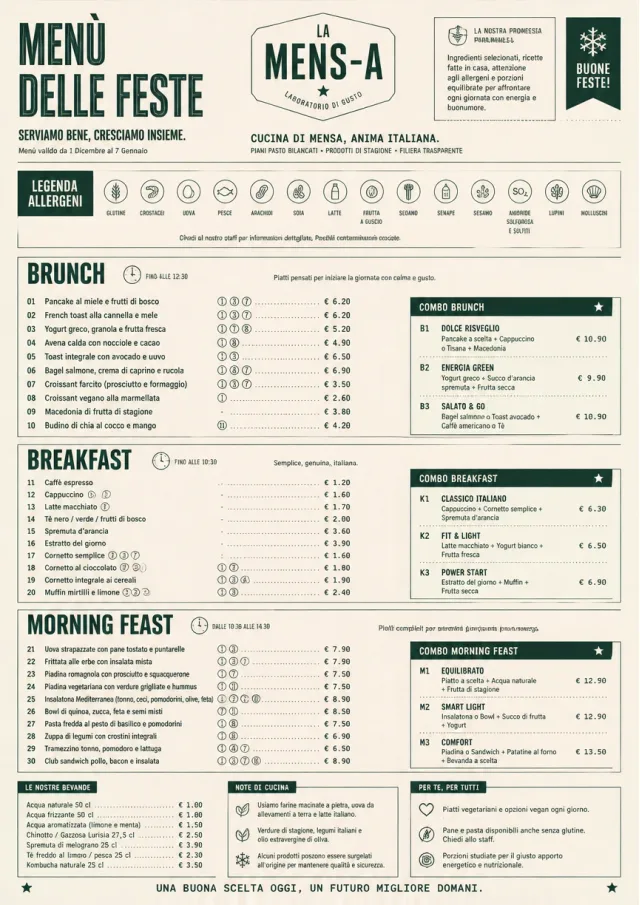 School Canteen holiday-menu menu template preview