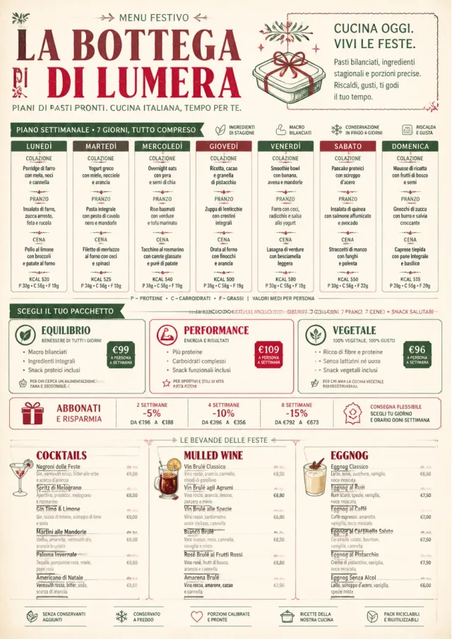 Meal Prep Box holiday-menu menu template preview