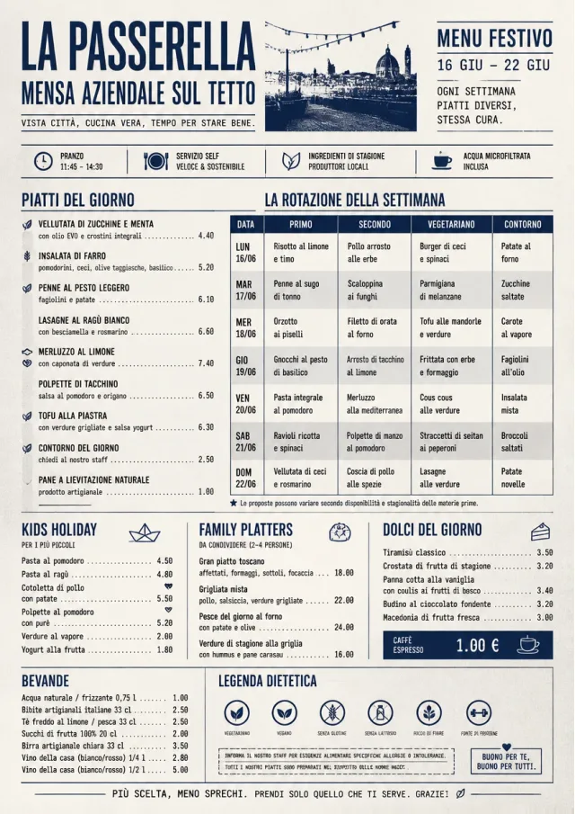 Corporate Canteen holiday-menu menu template preview