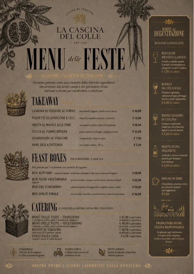Seasonal Farm Box holiday-menu menu template preview