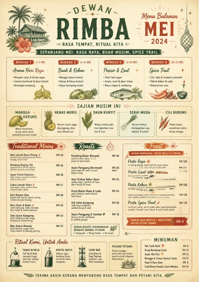 Monthly Seasonal holiday-menu menu template preview