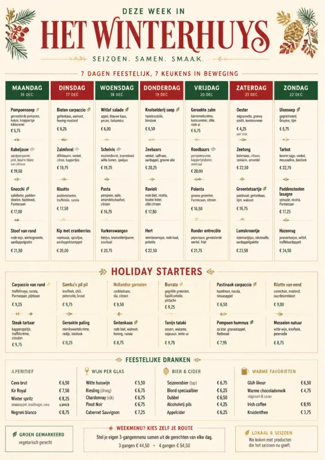 Weekly Grid holiday-menu menu template preview