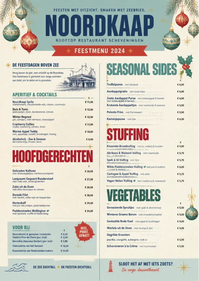 Holiday Festive holiday-menu menu template preview