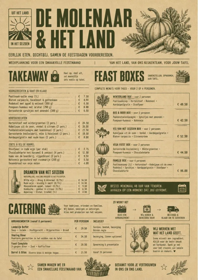 Seasonal Farm Box holiday-menu menu template preview