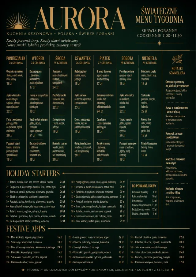 Weekly Grid holiday-menu menu template preview