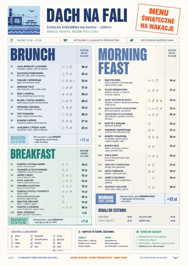 School Canteen holiday-menu menu template preview