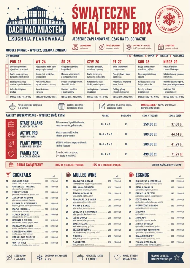 Meal Prep Box holiday-menu menu template preview