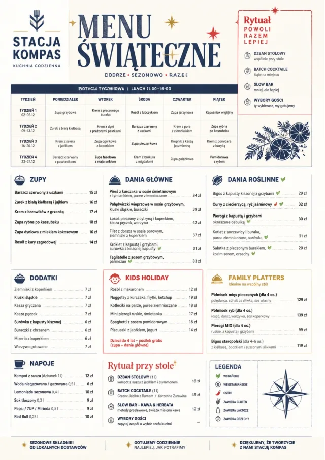 Corporate Canteen holiday-menu menu template preview