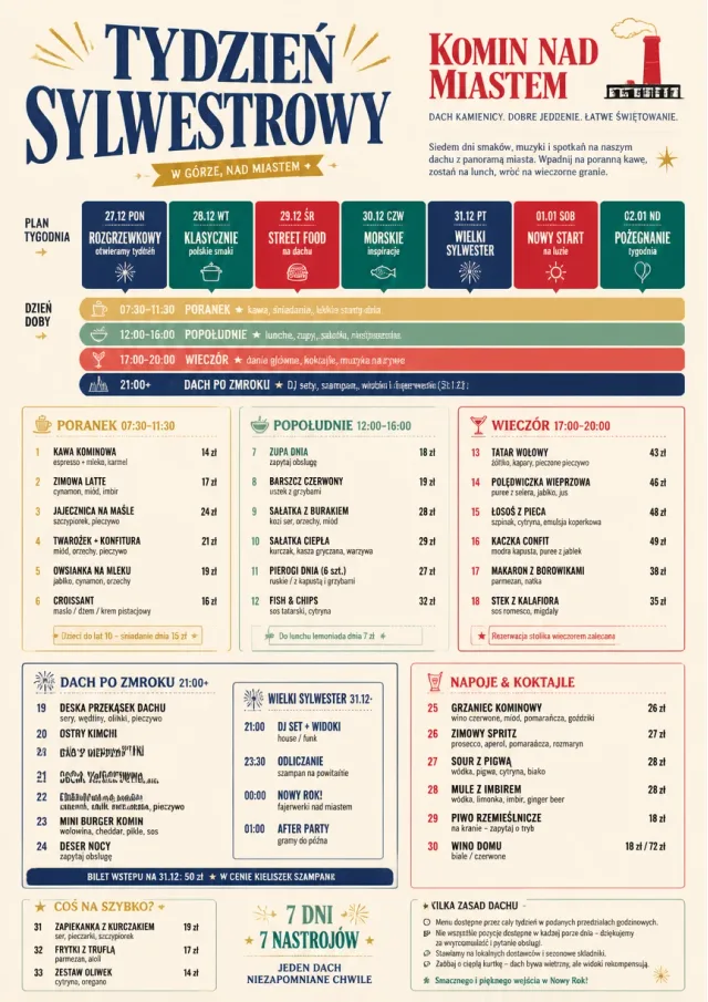 Event Week Schedule holiday-menu menu template preview