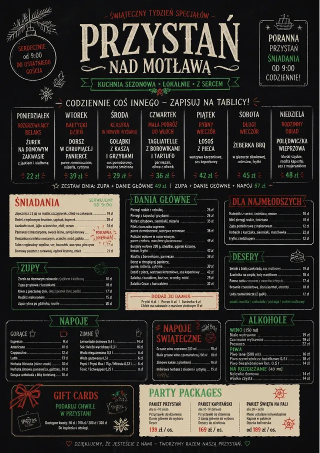 Chalkboard Specials Week holiday-menu menu template preview