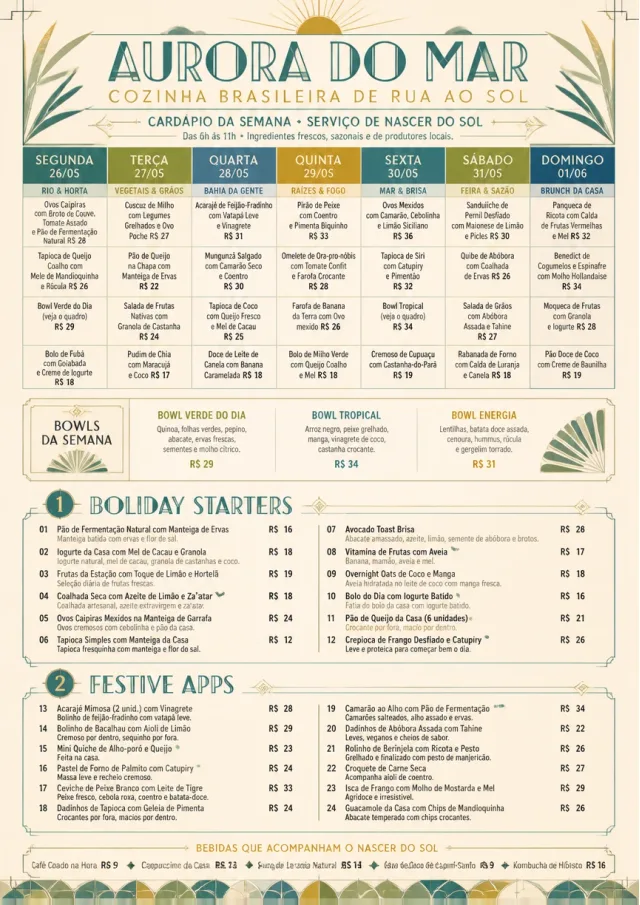 Weekly Grid holiday-menu menu template preview