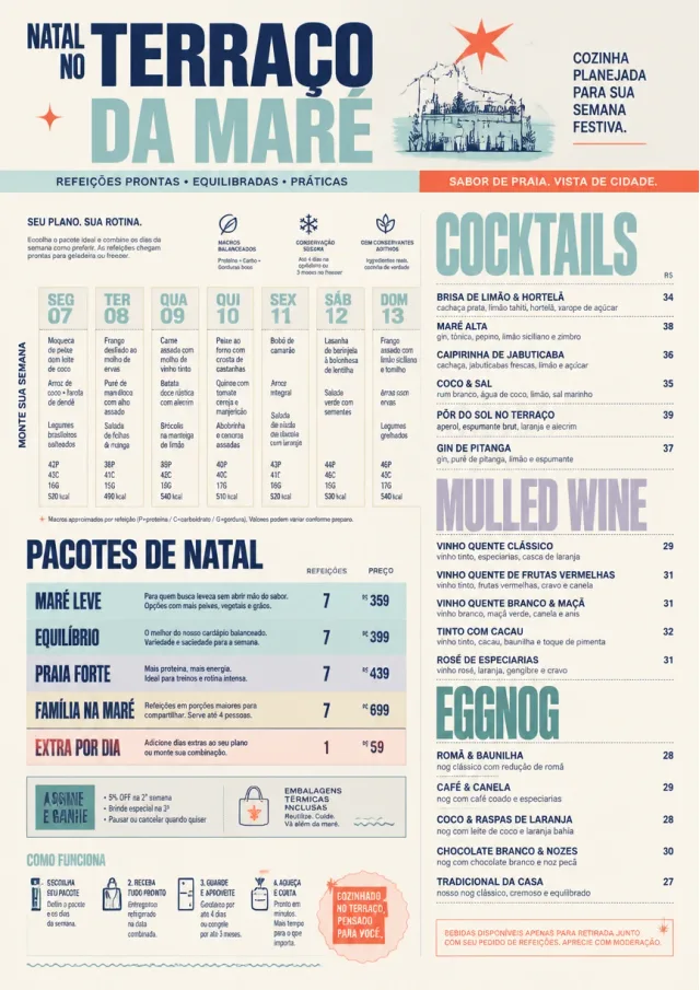 Meal Prep Box holiday-menu menu template preview