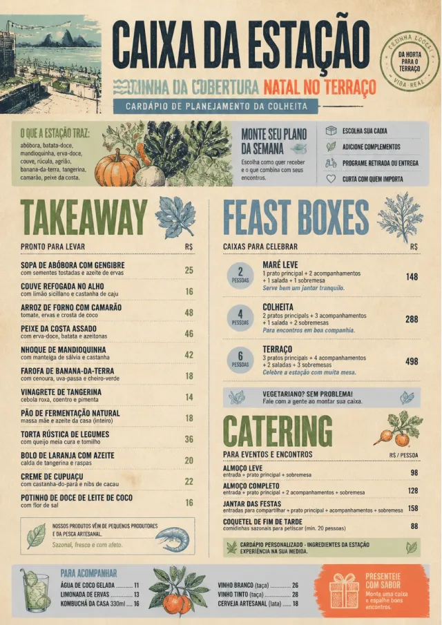 Seasonal Farm Box holiday-menu menu template preview