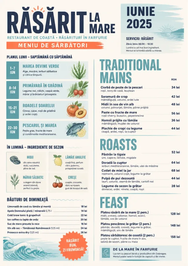 Monthly Seasonal holiday-menu menu template preview
