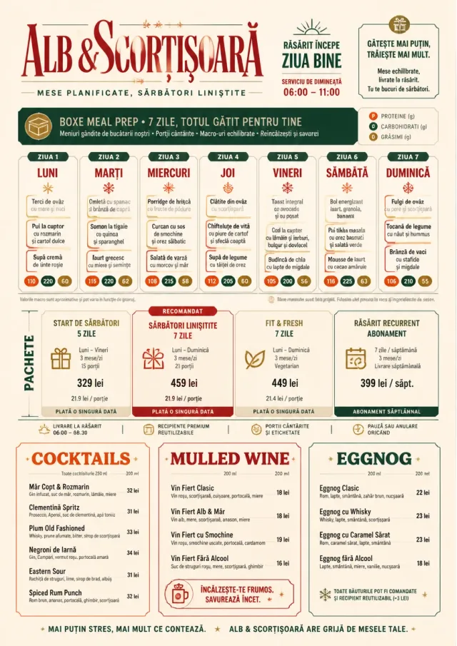 Meal Prep Box holiday-menu menu template preview