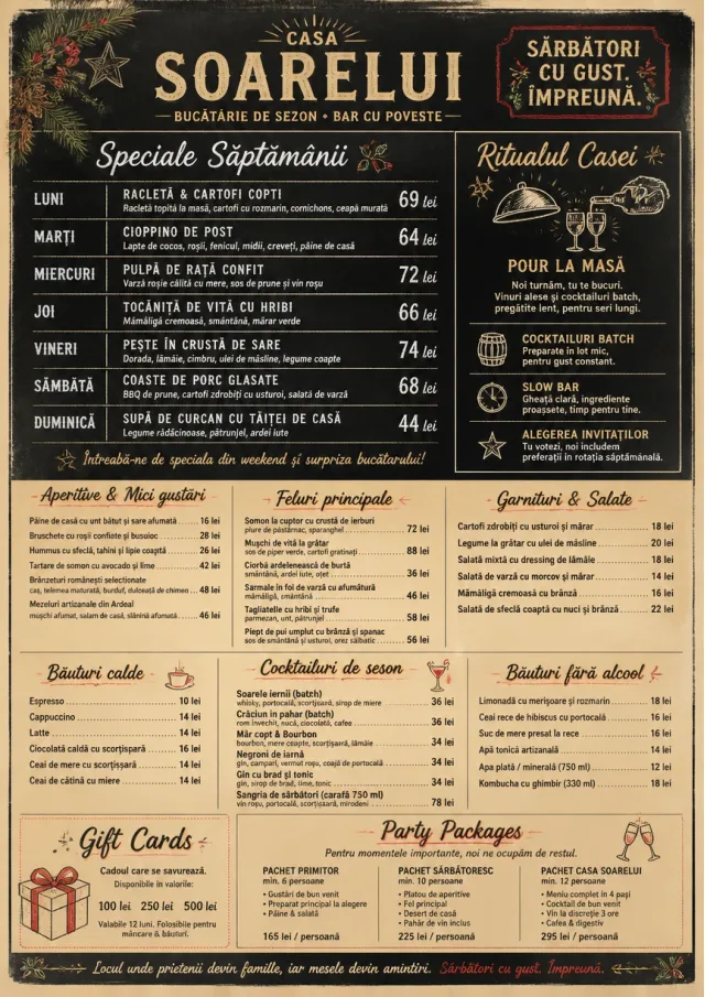 Chalkboard Specials Week holiday-menu menu template preview