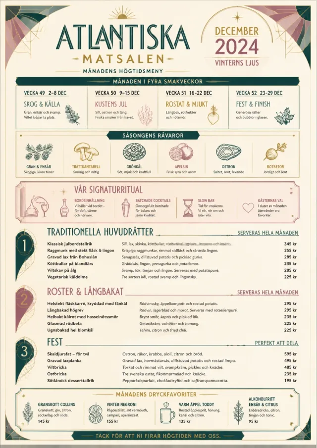 Monthly Seasonal holiday-menu menu template preview