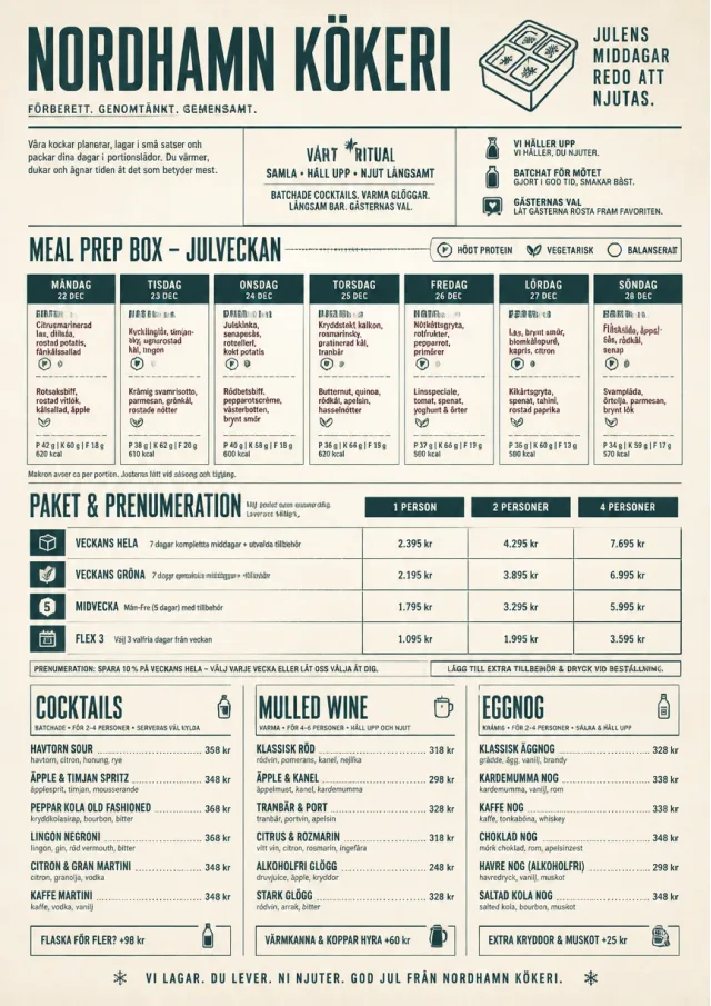 Meal Prep Box holiday-menu menu template preview