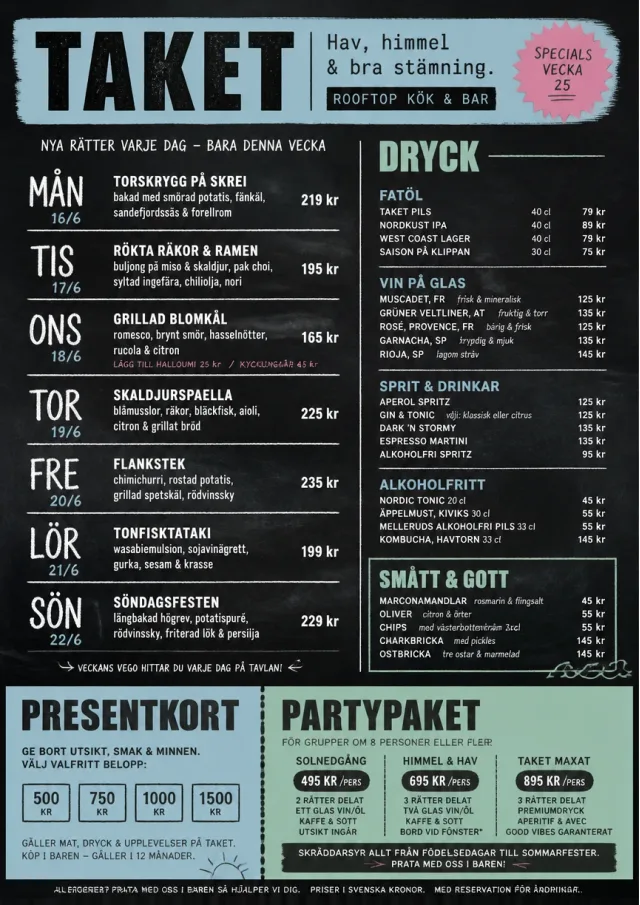 Chalkboard Specials Week holiday-menu menu template preview