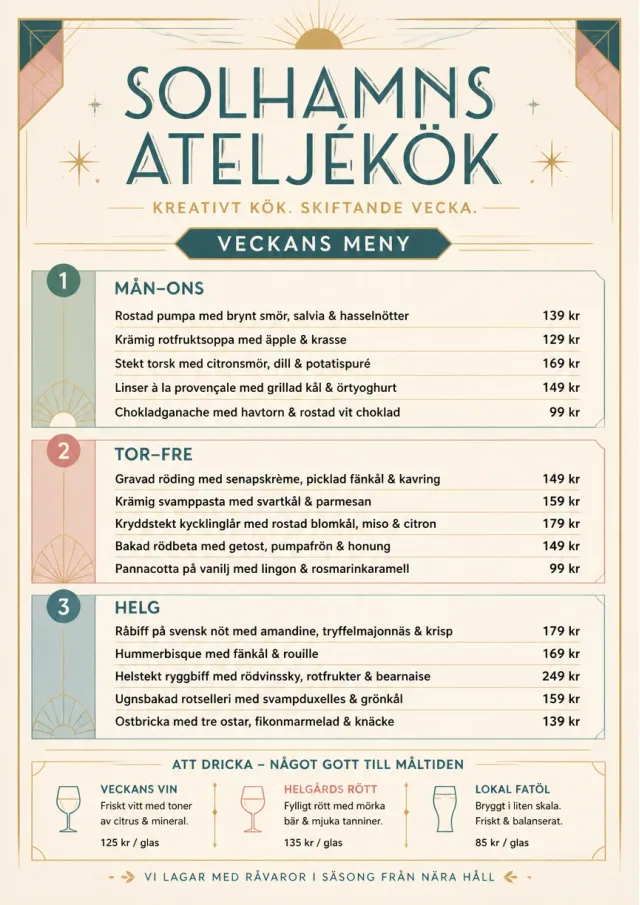 Weekly Board Clean holiday-menu menu template preview