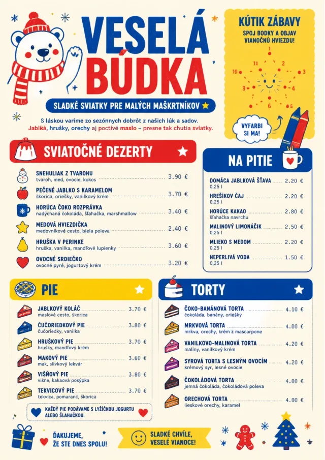 Kids Playful holiday-menu menu template preview