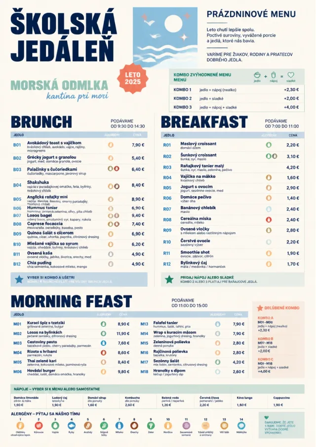 School Canteen holiday-menu menu template preview