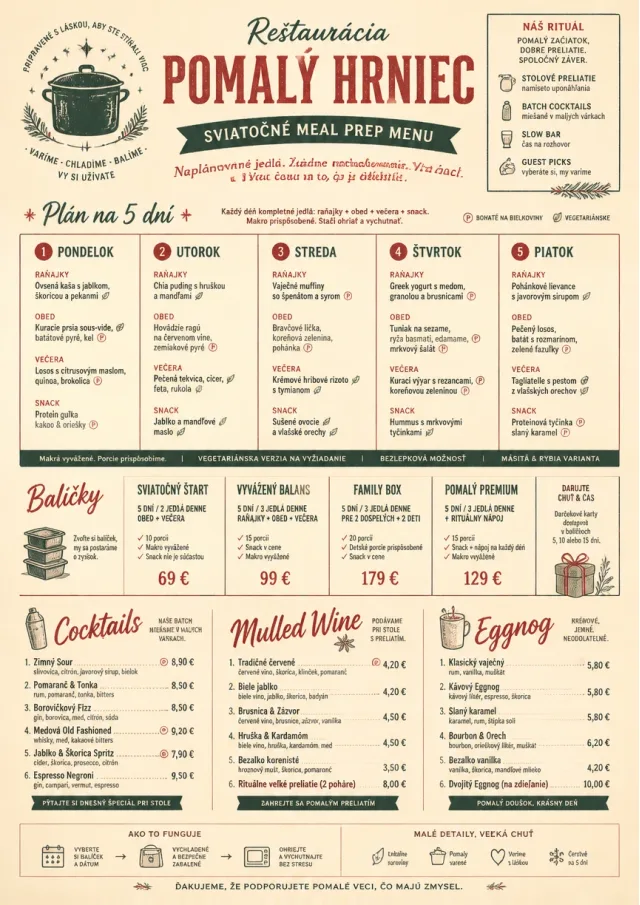Meal Prep Box holiday-menu menu template preview