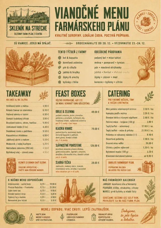 Seasonal Farm Box holiday-menu menu template preview