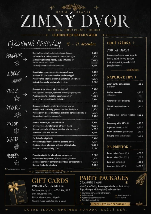 Chalkboard Specials Week holiday-menu menu template preview