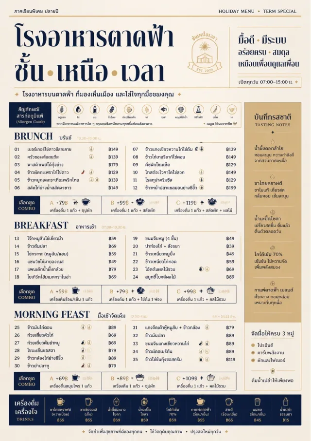 School Canteen holiday-menu menu template preview