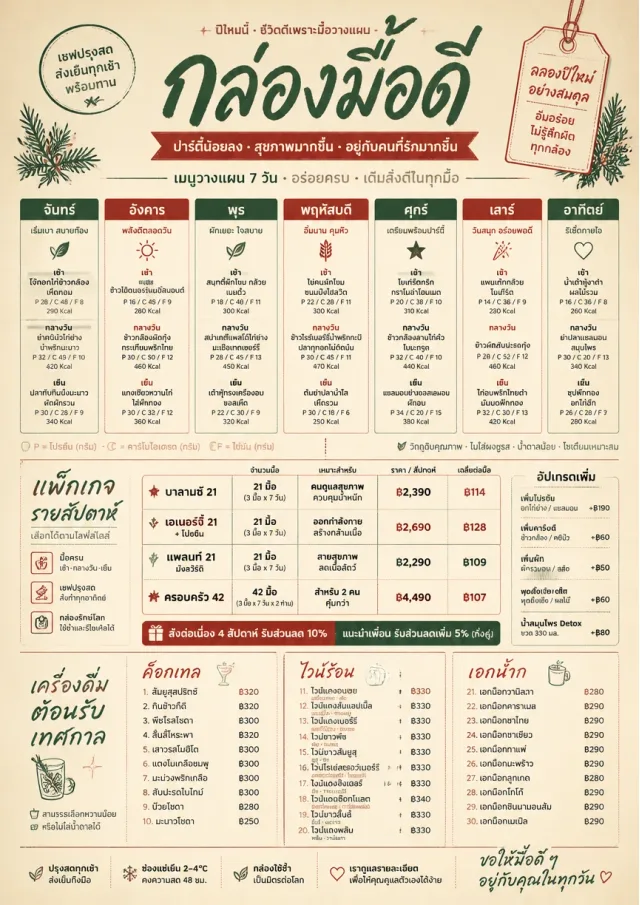 Meal Prep Box holiday-menu menu template preview