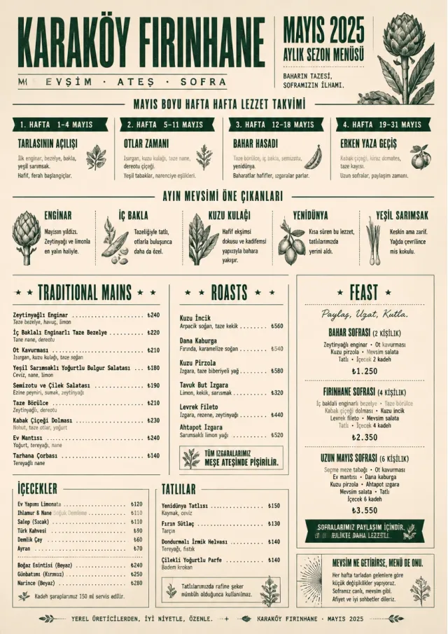 Monthly Seasonal holiday-menu menu template preview