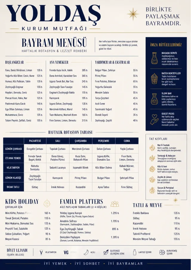 Corporate Canteen holiday-menu menu template preview